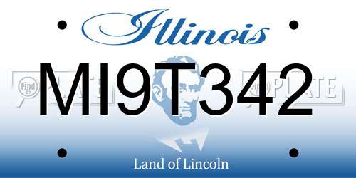 MI9T342 Illinois License Plate