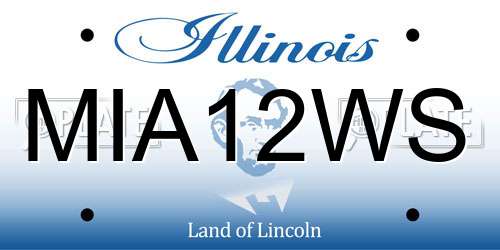 MIA12WS Illinois License Plate