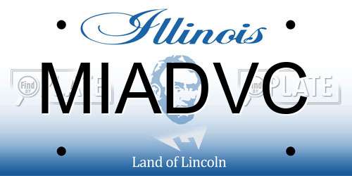 MIADVC Illinois License Plate