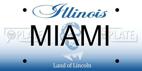 MIAMI Illinois License Plate