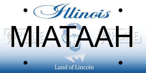 MIATAAH Illinois License Plate