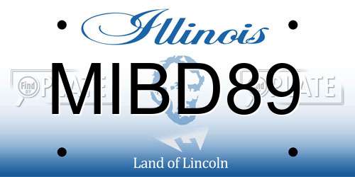 MIBD89 Illinois License Plate