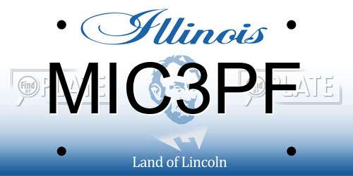 MIC3PF Illinois License Plate