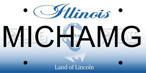 MICHAMG Illinois License Plate
