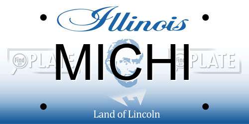 MICHI Illinois License Plate