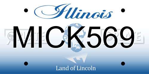 MICK569 Illinois License Plate