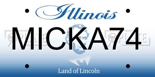 MICKA74 Illinois License Plate