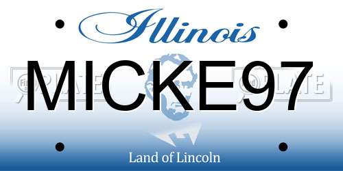 MICKE97 Illinois License Plate