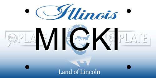 MICKI Illinois License Plate