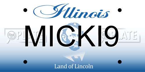 MICKI9 Illinois License Plate