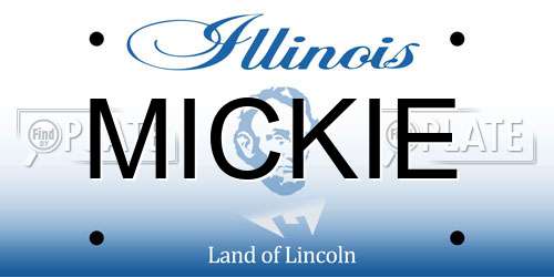 MICKIE Illinois License Plate