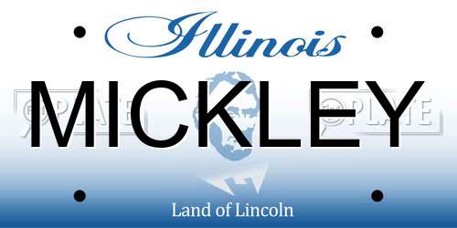 MICKLEY Illinois License Plate