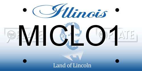 MICLO1 Illinois License Plate