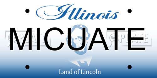 MICUATE Illinois License Plate