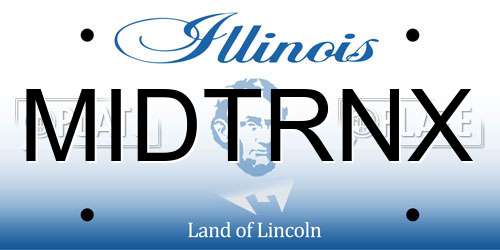 MIDTRNX Illinois License Plate