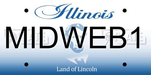 MIDWEB1 Illinois License Plate