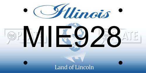 MIE928 Illinois License Plate