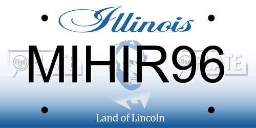 MIHIR96 Illinois License Plate