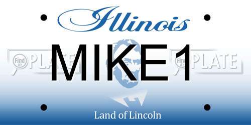 MIKE1 Illinois License Plate