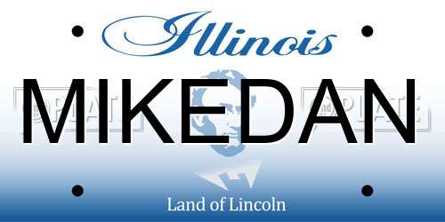 MIKEDAN Illinois License Plate