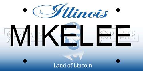 MIKELEE Illinois License Plate
