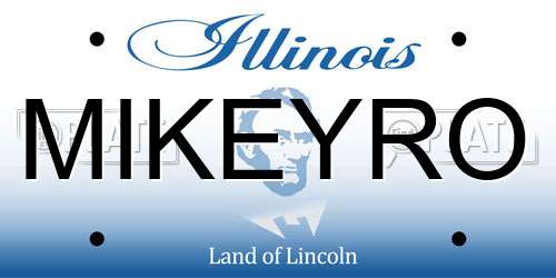 MIKEYRO Illinois License Plate