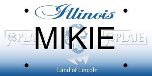 MIKIE Illinois License Plate