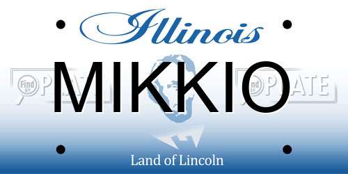 MIKKIO Illinois License Plate