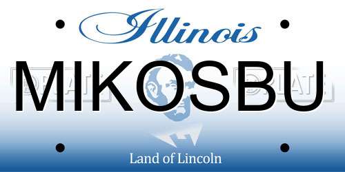 MIKOSBU Illinois License Plate