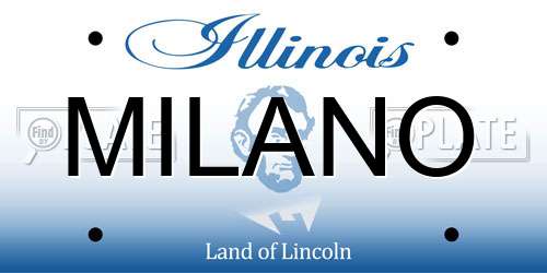 MILANO Illinois License Plate