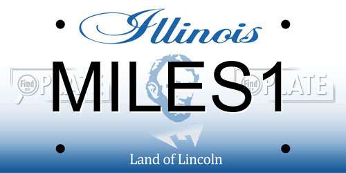 MILES1 Illinois License Plate