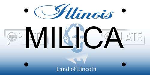 MILICA Illinois License Plate