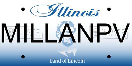 MILLANPV Illinois License Plate