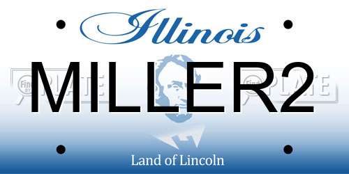 MILLER2 Illinois License Plate