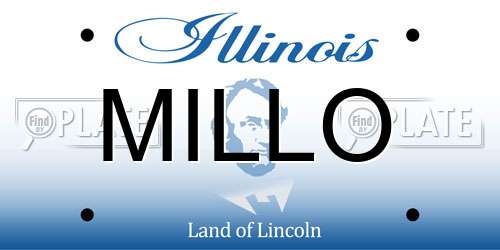 MILLO Illinois License Plate