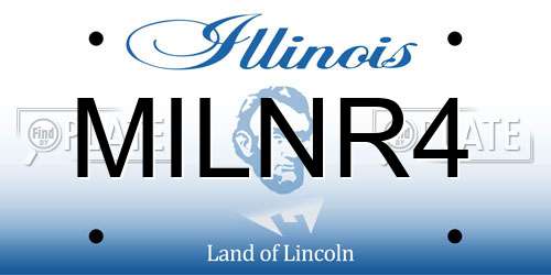 MILNR4 Illinois License Plate