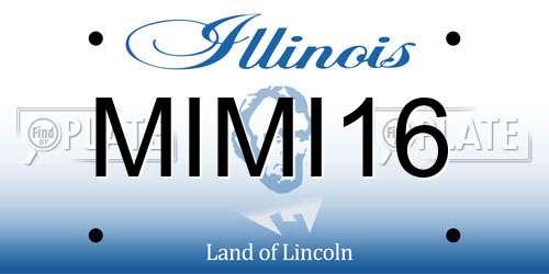 MIMI16 Illinois License Plate