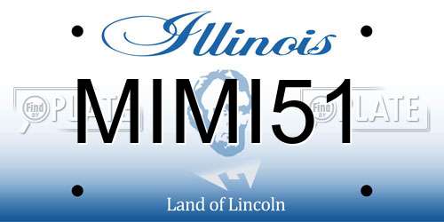 MIMI51 Illinois License Plate