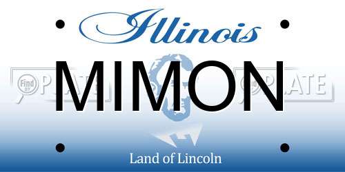 MIMON Illinois License Plate
