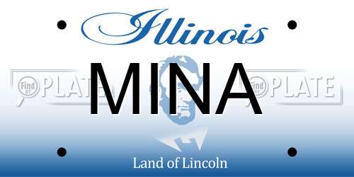 MINA Illinois License Plate