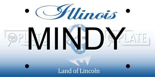 MINDY Illinois License Plate