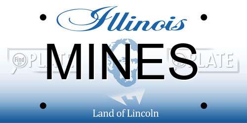 MINES Illinois License Plate