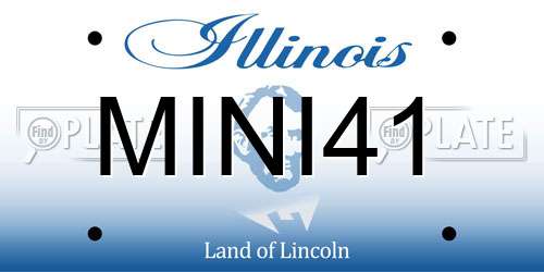 MINI41 Illinois License Plate