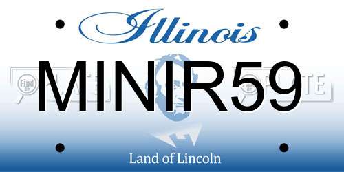 MINIR59 Illinois License Plate
