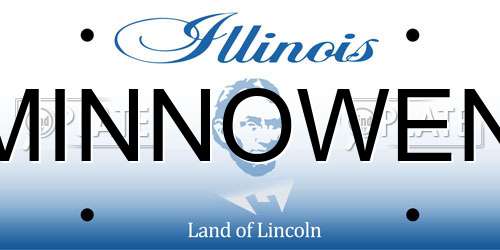 MINNOWEN Illinois License Plate