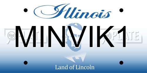 MINVIK1 Illinois License Plate