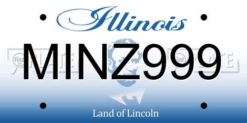 MINZ999 Illinois License Plate