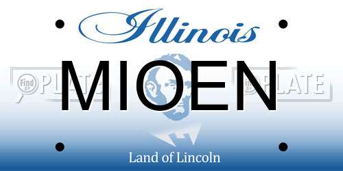 MIOEN Illinois License Plate