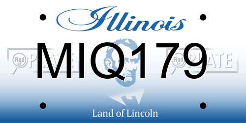 MIQ179 Illinois License Plate