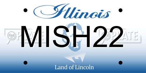 MISH22 Illinois License Plate